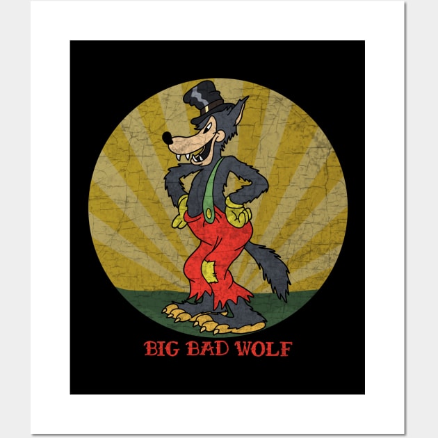 Vintage Big Bad Wolf Wall Art by valentinahramov